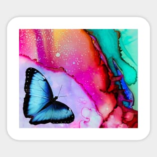 colors and butterfly Sticker